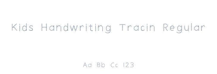 Kids Handwriting Tracin Regular Font Preview