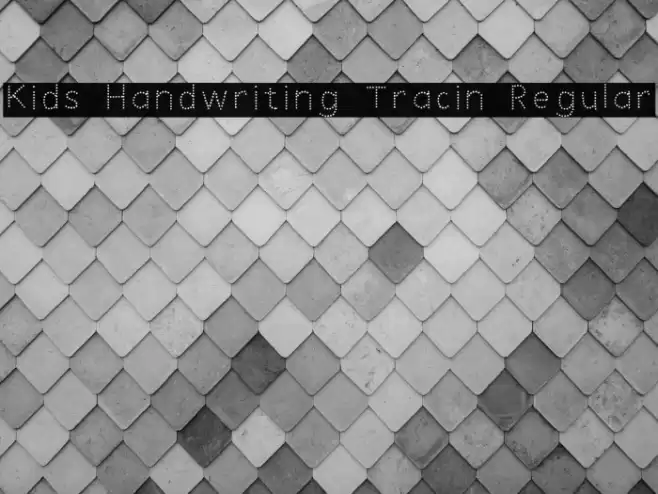 Kids Handwriting Tracin Regular Font examples