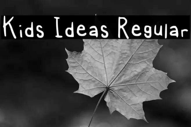Kids Ideas Regular Font examples
