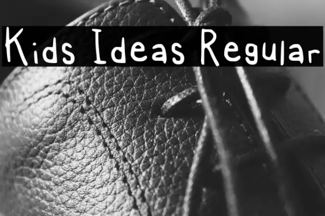 Kids Ideas Regular Font examples