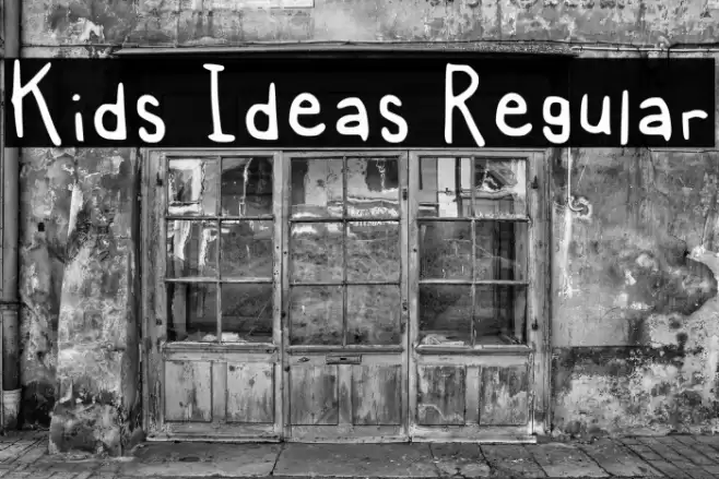 Kids Ideas Regular Font examples