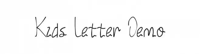 Kids Letter Demo  नि: शुल्क फ़ॉन्ट्स डाउनलोड