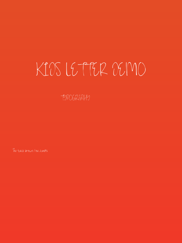 Kids Letter Demo Poster