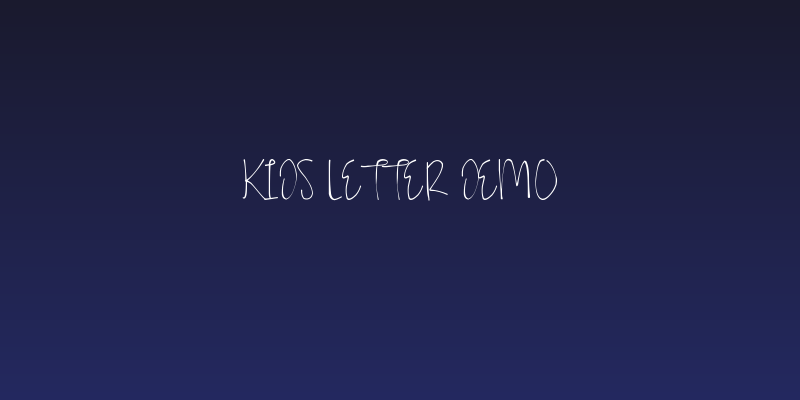 Kids Letter Demo Social Header
