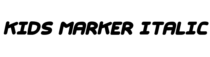 Kids Marker Italic  les polices de caractères gratuit tlcharger