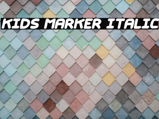 Kids Marker Italic Example 3