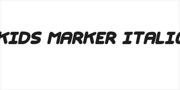 Kids Marker Italic Logo
