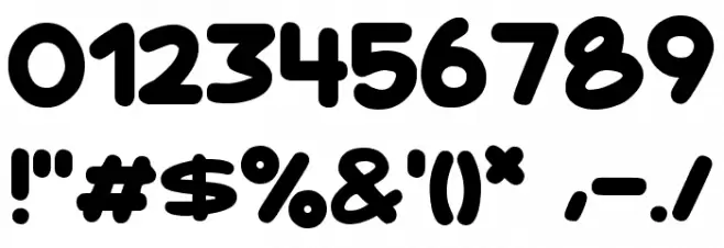 Kids Marker Font OTHER CHARS