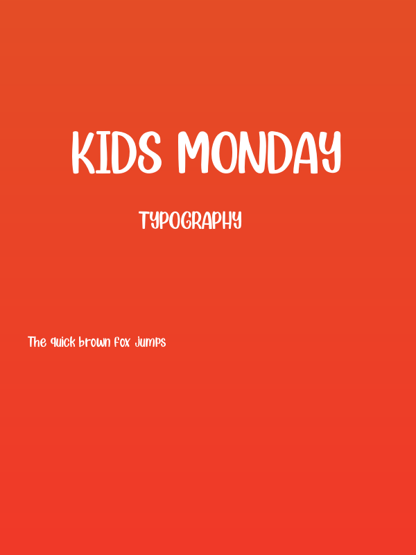 Kids Monday Poster