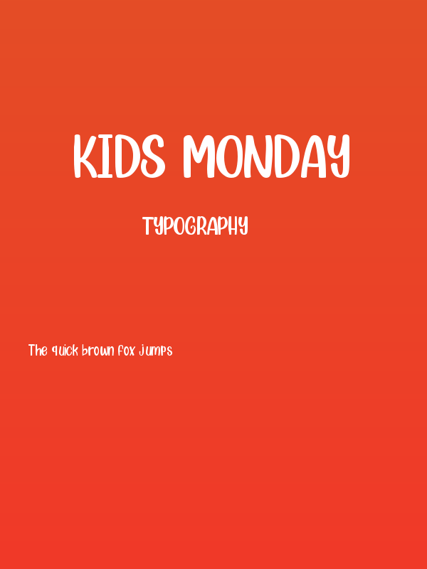 Kids Monday Poster