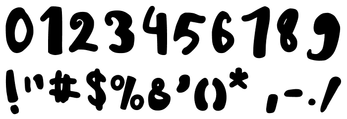Kids Note Font OTHER CHARS