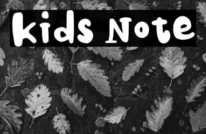 Kids Note Caratteri examples