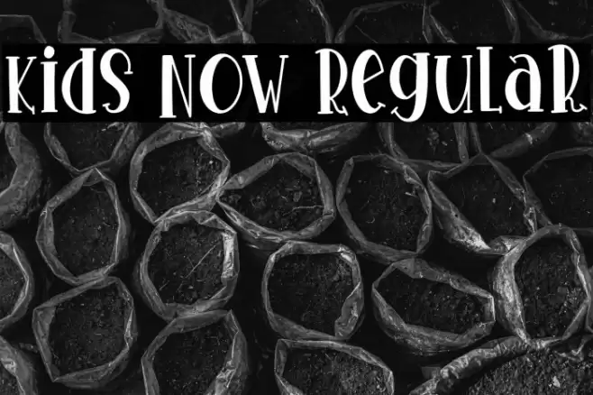 Kids Now Regular Font examples