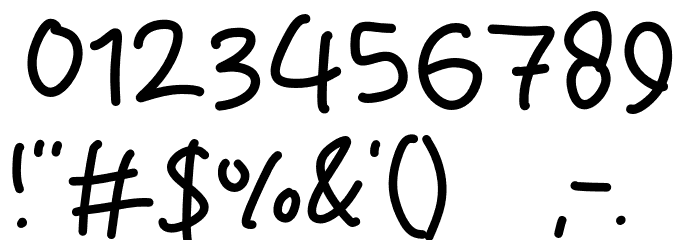 Kids Only Font OTHER CHARS