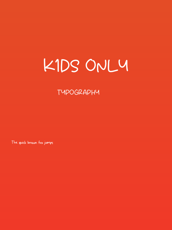 Kids Only Poster