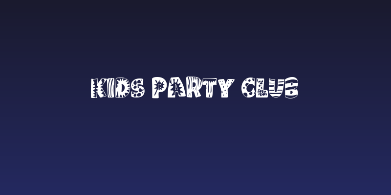 Kids Party Club Social Header