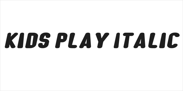 Kids Play Italic Logo