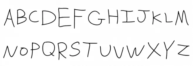 Kids Regular Schriftart Groß
