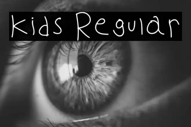 Kids Regular Caratteri examples