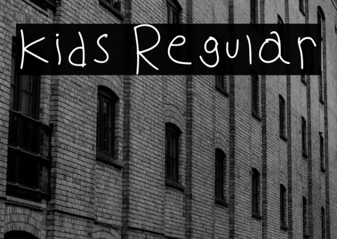 Kids Regular Caratteri examples