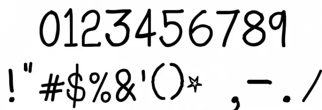 Kids Scrawl Font OTHER CHARS