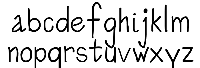 Kids Scrawl Font LOWERCASE