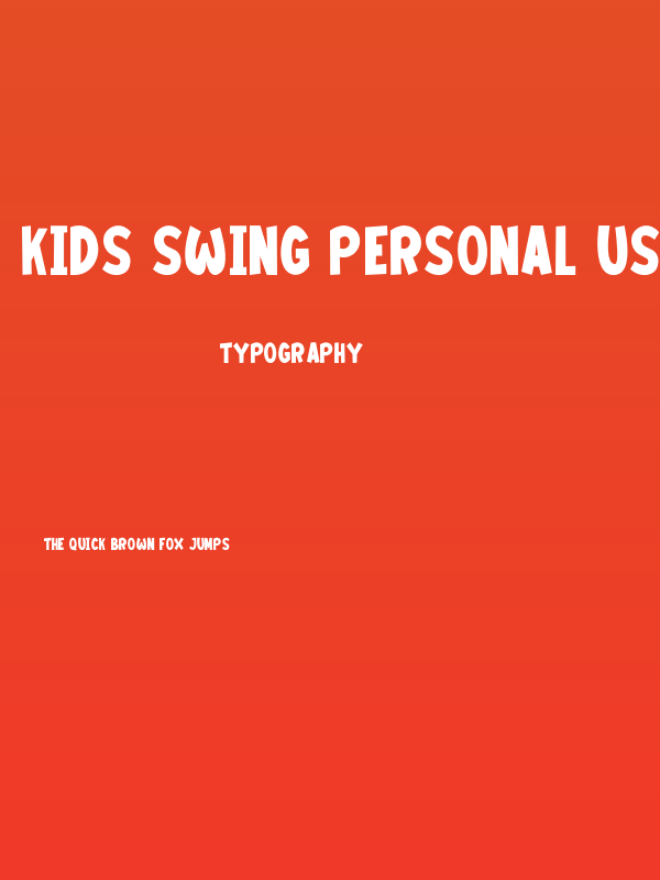 Kids Swing PERSONAL USE ONLY! Poster