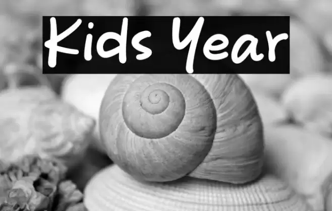Kids Year Schriftart examples