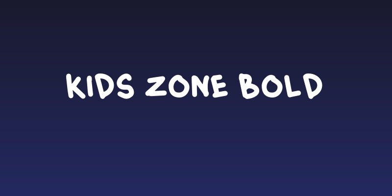 Kids Zone Bold Social Header
