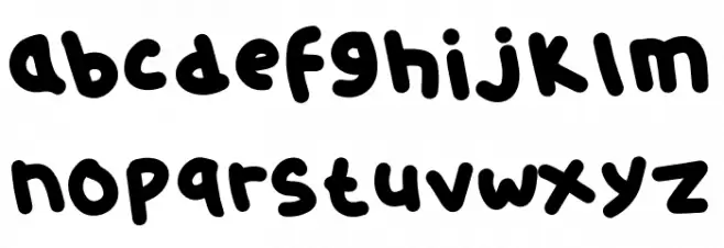 Kids Zone Bold Font LOWERCASE