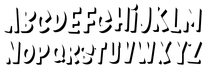 Kids Zone Shadow Font LOWERCASE