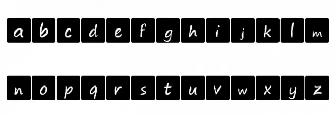 Kids board game Font LOWERCASE