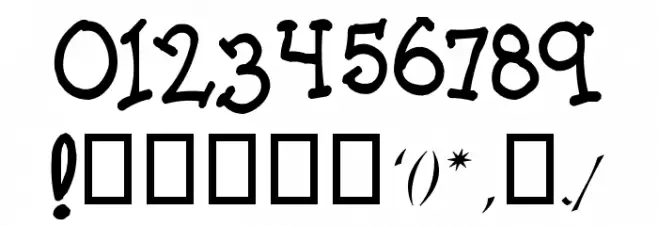 Kids4Fun Font OTHER CHARS