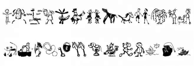 KidsArt फ़ॉन्ट अपरकेस