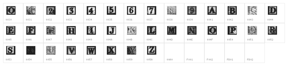 KidsBlocks Character Map