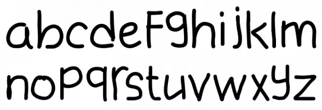 KidsDesign Schriftart Kleinbuchstaben