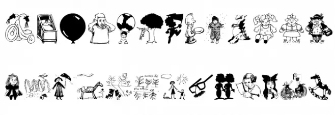 KidsDrawingsTwo フォント 大文字