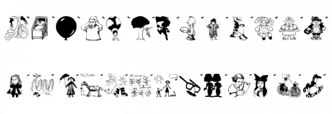 KidsDrawingsTwo Fuentes MINÚSCULAS