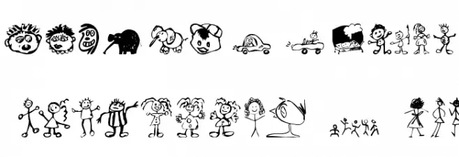 KidsDrawings फ़ॉन्ट लोअरकेस