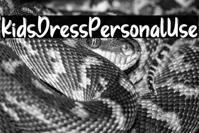 KidsDressPersonalUse Font examples