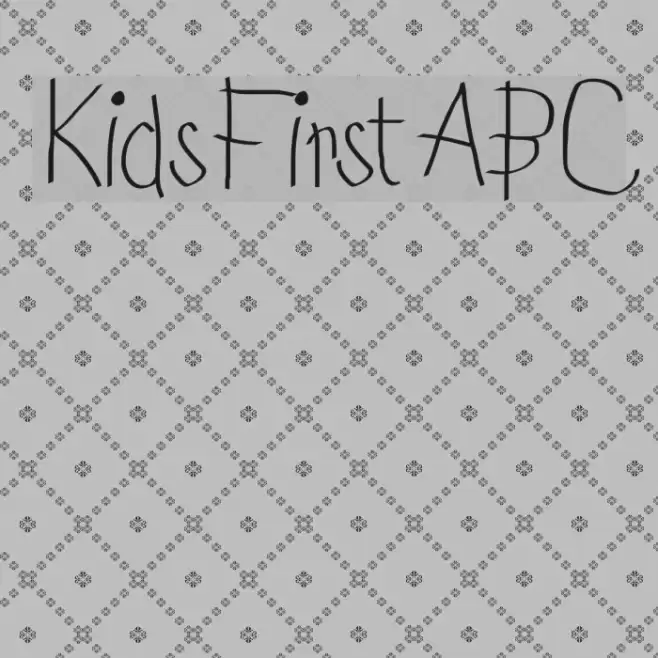 KidsFirstABC خط examples