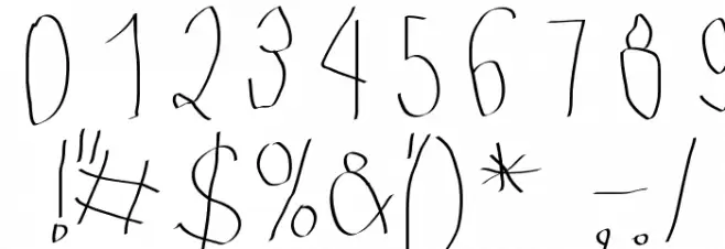 KidsFirstPrintFont Font OTHER CHARS