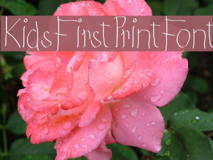 KidsFirstPrintFont Font examples