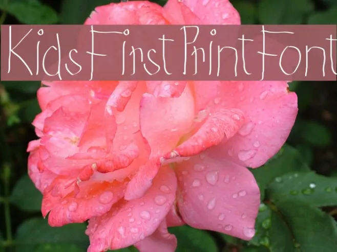 KidsFirstPrintFont Example 2