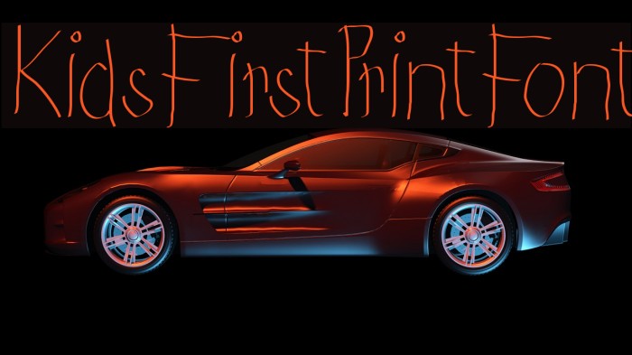 KidsFirstPrintFont Font examples