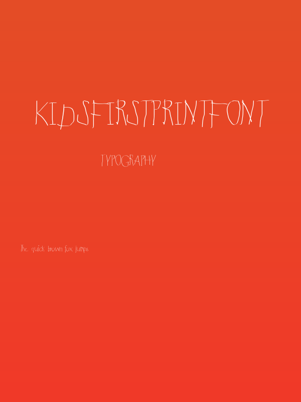 KidsFirstPrintFont Poster