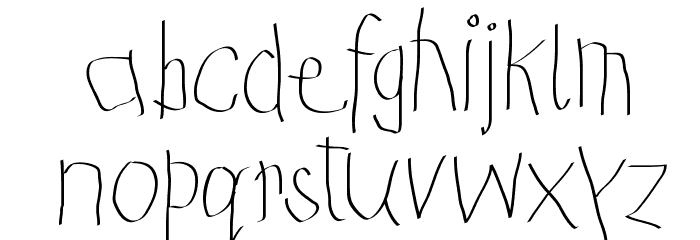 KidsFirstPrintFont Font LOWERCASE