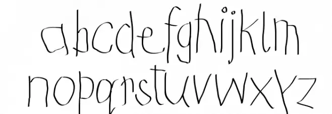 KidsFirstPrintFont फ़ॉन्ट लोअरकेस