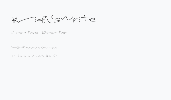 Kid'sWrite Business Card