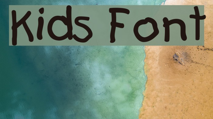 Kids Font examples